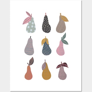 Patterned Pears Posters and Art